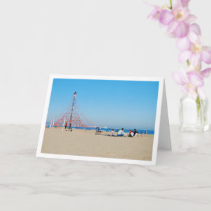 Park on Malvarossa Beach, Valencia, Spain Card