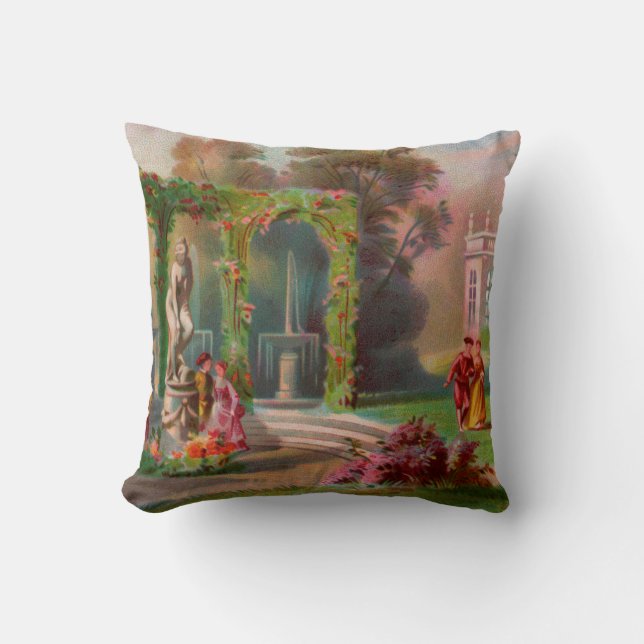 Park Promenade Throw Pillow (Front)