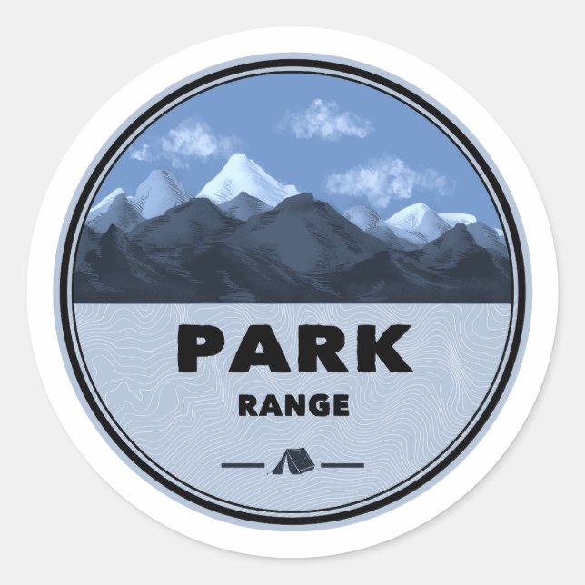 Park Range Colorado Camping Classic Round Sticker (Front)