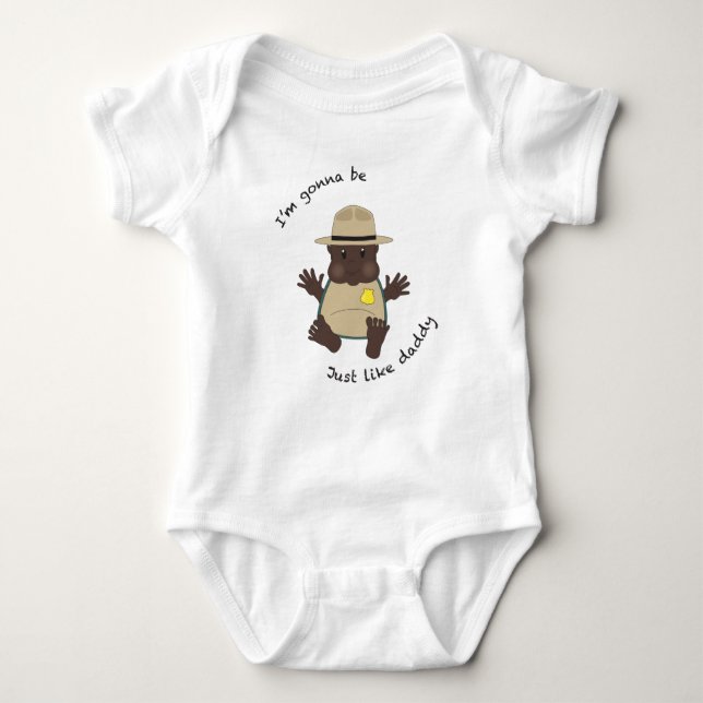 Park ranger daddy baby bodysuit (Front)