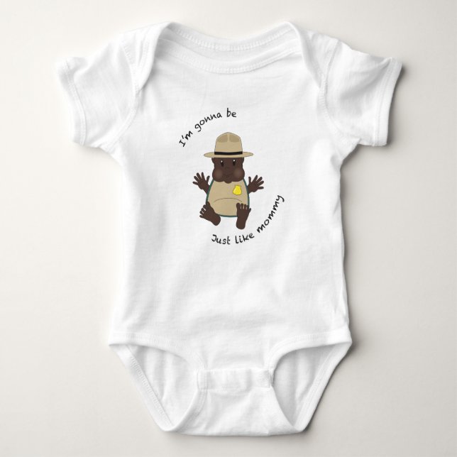 Park ranger mummy baby bodysuit (Front)