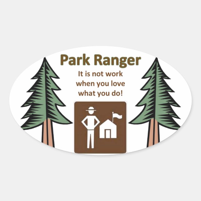 Park Ranger Oval Sticker (Front)
