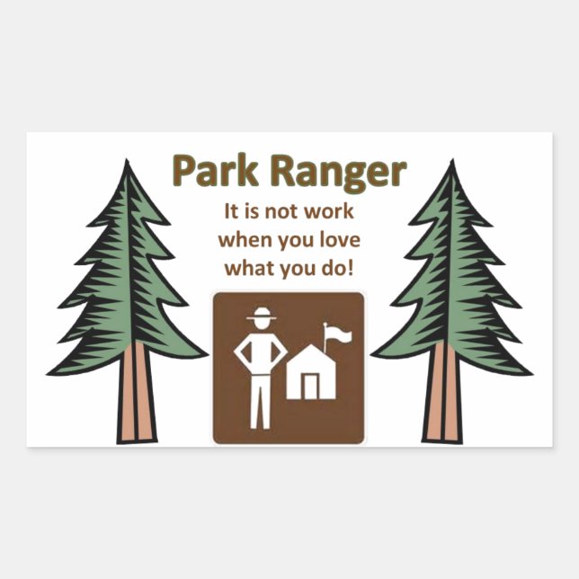 Park Ranger Rectangular Sticker (Front)
