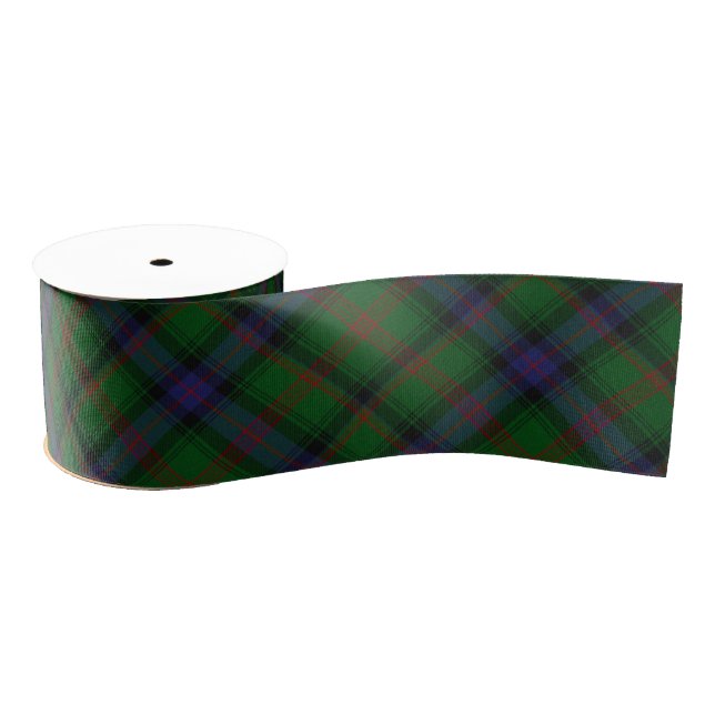Park tartan green blue plaid grosgrain ribbon (Spool)