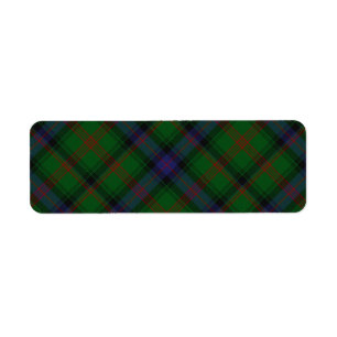 Park tartan green blue plaid return address label