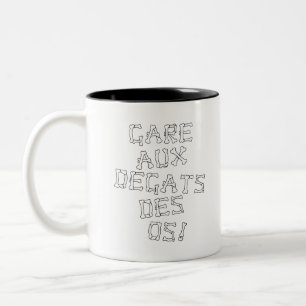 PARK WITH the DAMAGE OF OS - Word games Two-Tone Coffee Mug