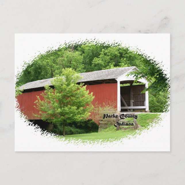 Parke County Indiana Postcard (Front)