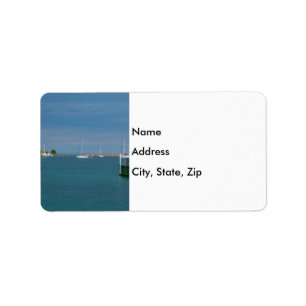 Parked At Mackinac Harbour Label