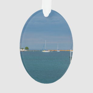 Parked At Mackinac Harbour Ornament