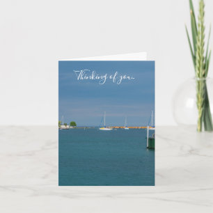Parked At Mackinac Harbour Thinking Of You Card
