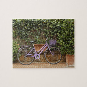 Parked bicycle, Pienza, Italy, Tuscany Jigsaw Puzzle