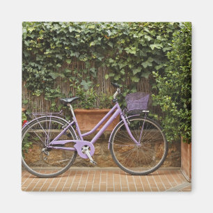 Parked bicycle, Pienza, Italy, Tuscany Magnet