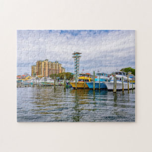 Parked Boats Destin Florida Harbour Jigsaw Puzzle