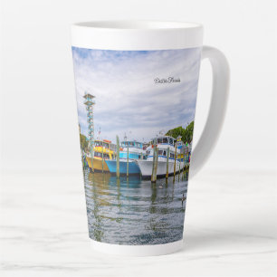 Parked Boats Destin Florida Harbour Latte Mug