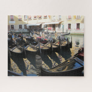 Parked Gondolas in Venice Italy Puzzle