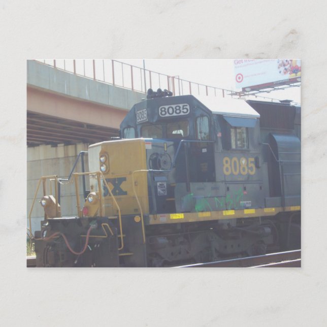 Parked Locomotive Postcard (Front)