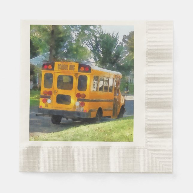 Parked School Bus Napkin (Front)