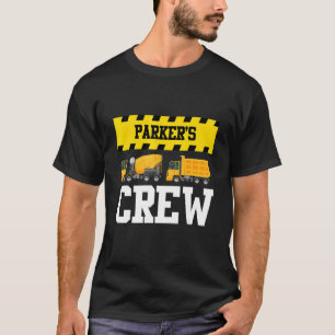 Parker Construction Crew Custom Dumptruck Dump Tru T-Shirt