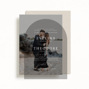 Parker Formal Arch Shaped Wedding Invitation