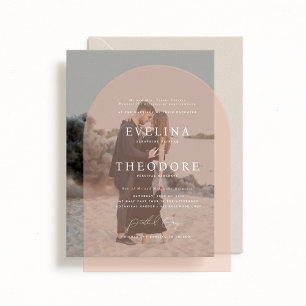 Parker Formal Beige Tinted Wedding Invitation