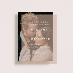 Parker Formal Beige Tinted Wedding Invitation