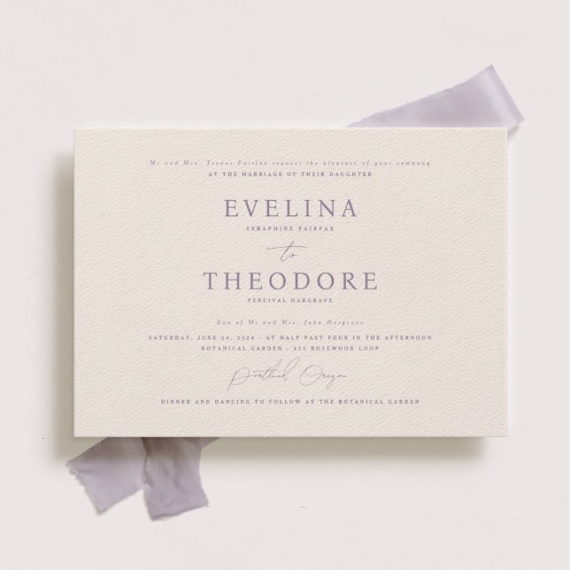 Parker Formal Landsape Wedding Invitation (Creator Uploaded)