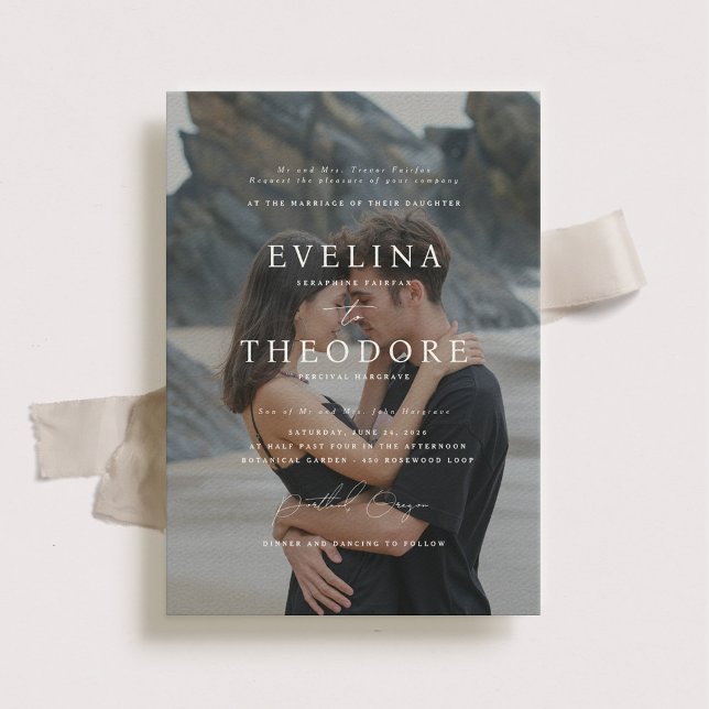 Parker Formal Photo Wedding Invitation (Creator Uploaded)