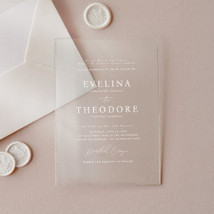 Parker Formal Portrait Acrylic Wedding Invitation