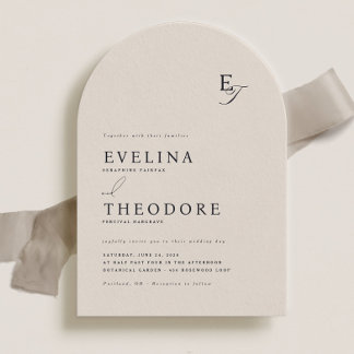 Parker Monogram Wedding Invitation