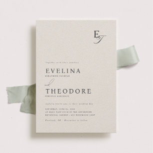 Parker Monogram Wedding Invitation