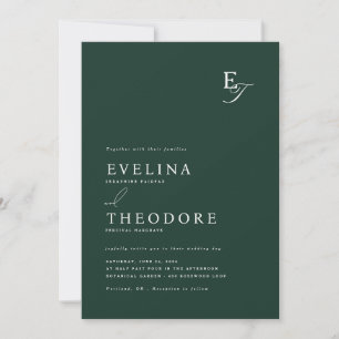 Parker Monogram Wedding Invitation