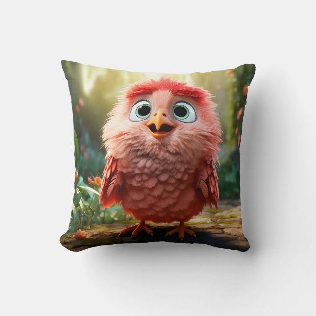 Parker - The Red Cardinal Chick Cushion (Front)