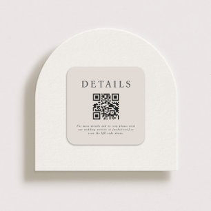 Parker Wedding QR Code Square Sticker