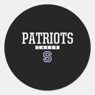Parkersburg South Patriots Logo Cheer Hs  Classic Round Sticker