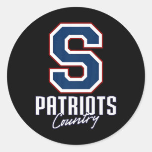 Parkersburg South Patriots Logo Country Hs Classic Round Sticker