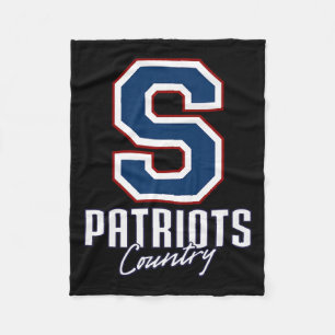 Parkersburg South Patriots Logo Country Hs  Fleece Blanket