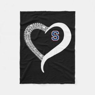 Parkersburg South Patriots Logo Diamond Heart Hs Fleece Blanket