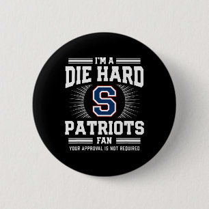 Parkersburg South Patriots Logo Die Hard Fan Hs 6 Cm Round Badge