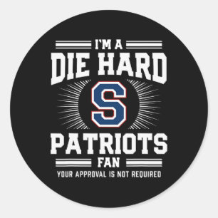 Parkersburg South Patriots Logo Die Hard Fan Hs Classic Round Sticker