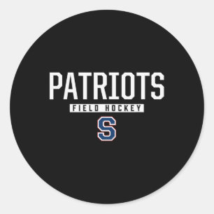 Parkersburg South Patriots Logo Field Hockey Hs  Classic Round Sticker