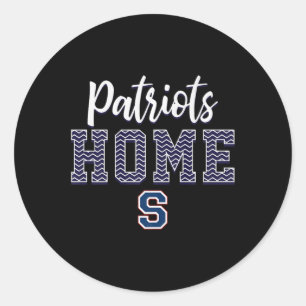Parkersburg South Patriots Logo Home Hs Classic Round Sticker