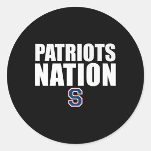 Parkersburg South Patriots Logo Nation Hs Premium Classic Round Sticker