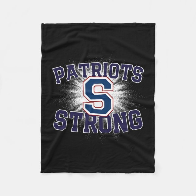 Parkersburg South Patriots Logo Strong Flag Hs  Fleece Blanket (Front)