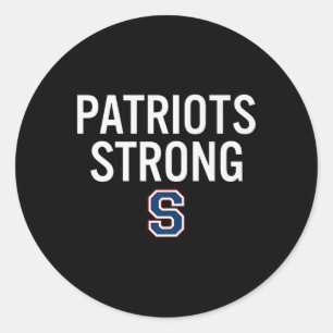 Parkersburg South Patriots Logo Strong Hs  Classic Round Sticker