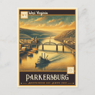 Parkersburg, West Virginia Vintage Postcard
