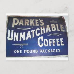 Parke's Coffee Sign Postcard