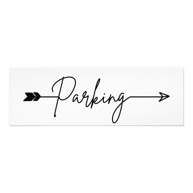 Parking direction sign right, party arrow Poster (Front)