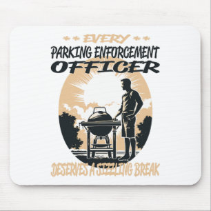 Parking Enforcement Officer Funny Bbq Chef Or Gril Mouse Pad