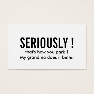 Parking Funny Simple Black