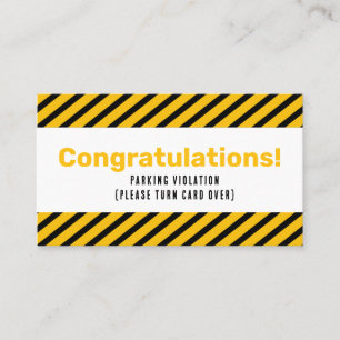 Parking Incorrectly complaint card